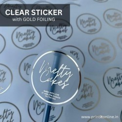 Clear Sticker with GoldFoiling (2inch Round)