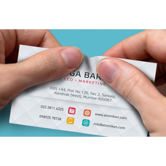 Non Tearable Dripoff  Visiting Card 