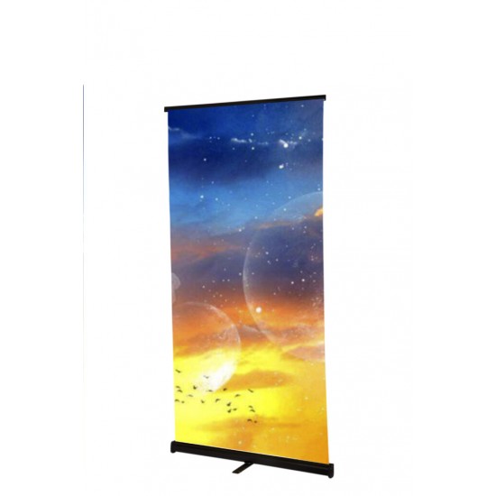 premium black banner standee