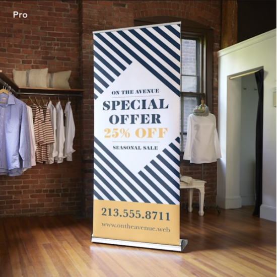 Scrolling Banner Standee